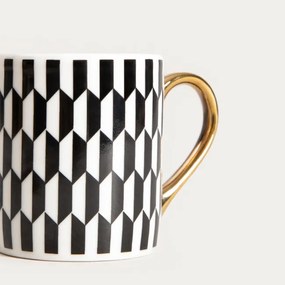 Šálka LUNYA s podšálkou, čierna / biela 757020 100 ml