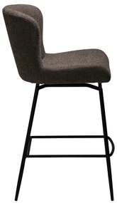 Hnedá čalúnená barová stolička (výška sedadla 67,5 cm) Glam – DAN-FORM Denmark