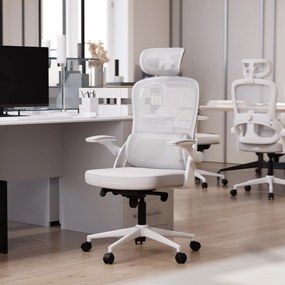 Ergonomická kancelárska stolička svetlosivá Diablo V-Light