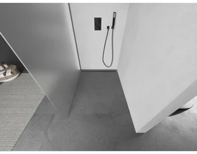 Mexen Kioto L, sprchová zástena Walk-In 90 x 200 cm, 8mm sklo námraza, grafitový profil, 800-090-103-66-30