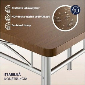 Jedálenská súprava PAUL, 5-dielna, tmavý dub Casaria
