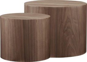 XXXLutz SADA KONFERENČNÝCH STOLÍKOV, farba vlašského orecha, drevo, kompozitné drevo, 48-38/48-38/38-32 cm Livetastic - Stolíky do obývačky - 001769013203
