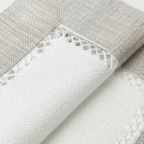 SADA 4 KS PRESTIERANIE NA STÔL EMMA 30X40 CM BIELY