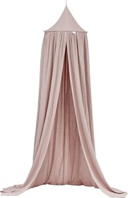 Mušelínový baldachýn – zaprášená ružová, 100 % organická bavlna GOTS