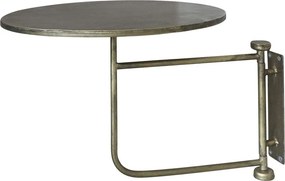 Mosadzný antik kovový okrúhly nástenný stôl Tin Wall Table - 30*41 cm
