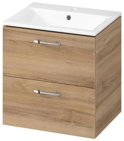 Cersanit S801-458 - Závesná kúpeľňová skrinka s umývadlom NIKO 50x40 cm orech