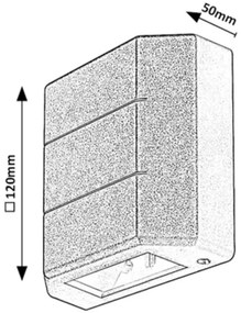Rabalux 7319 - LED Vonkajšie nástenné svietidlo LIPPA LED/6W/230V IP54 čierna