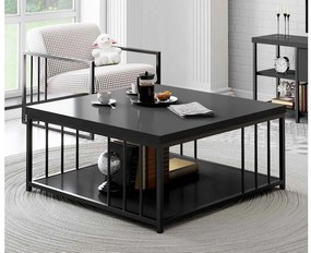 Dizajnový konferenčný stolík Natine 90 cm antracitový / čierny