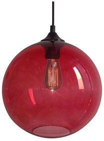 Candellux EDISON Luster 25 1X60W E27 RED + BULB 31-21410