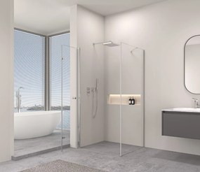 Erga Berlin, sprchový kút so skladacími dverami 120(dvere) x 110(stena) x 195 cm, 6mm číre sklo, chrómový profil, ERG-V02-BERLIN-D120G110-CL-CR