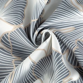Biele elegantné závesy so vzorom listia Dĺžka: 250 cm