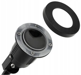 BERGE LED záhradná lampa - vstavaný reflektor GU10 - IP65 - čierna