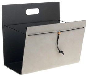 Kovový/z eko kože stojan na časopisy Nupo L – LIND DNA