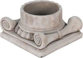 Cementový kvetináč v tvare hlavice antického stĺpu Dórsky - 21*21*11 cm