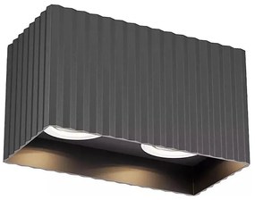 Redo 01-3412 - Bodové svietidlo DELPHI 2xGU10/7W/230V 16,1x8,1 cm čierna