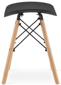 Set štyroch taburetiek KORFU - čierna (4ks)