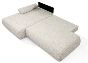 Rohová rozkladacia sedacia súprava s úložným priestorom v tvare L PRATO ľavá béžová