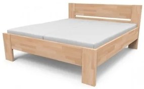 Texpol NIKOLETA - masívna buková posteľ s plným čelom 140 x 190 cm, buk masív