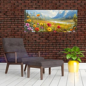 Obraz - Maľovaná krajina (120x50 cm)