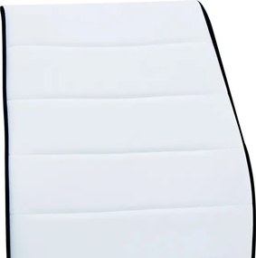 Jedálenská stolička Round, biela ekokoža