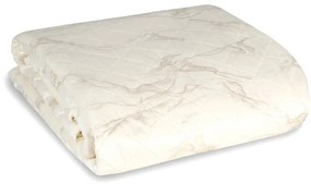 Dekorstudio Zamatový prehoz na posteľ LUIZ6 s lesklým mramorovým vzorom - krémový Rozmer prehozu (šírka x dĺžka): 220x240cm