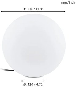 Eglo 98105 - LED RGBW Vonkajšia lampa MONTEROLO-C 1xLED/9W/230V IP65 ø300