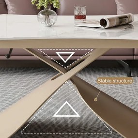 KONFERENČNÝ / JEDÁLENSKÝ ROZKLADACÍ STÔL MOISE MRAMOR 2v1