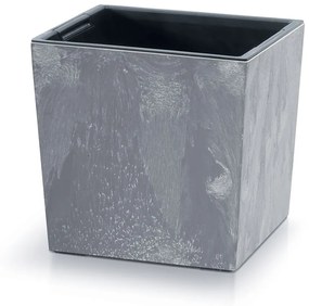 Kvetináč NURBI CUBE BETON EFFECT tmavo šedý