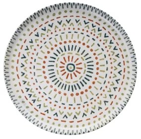 12-dielna pestrofarebná jedálenská súprava z porcelánu