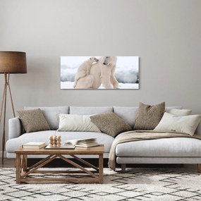 Obraz - Ľadové medvede (120x50 cm)