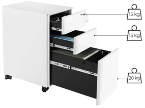 Kancelárska skrinka SONGMICS s kolieskami a zámkom OFC030W01