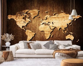 Gario Fototapeta Mapa sveta Materiál: Vliesová, Rozmery: 300 x 210 cm