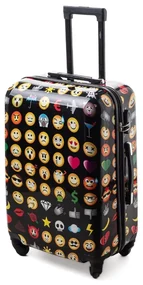 Rogal Farebný detský kufor na kolieskach "Emoticons" - M (35l)