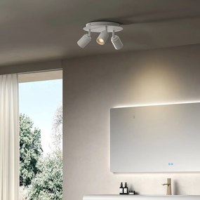 Moderné kúpeľňové bodové svietidlo biele 3-svetlá IP44 - Ducha