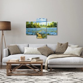 Obraz - Cestička v poli, olejomaľba (90x60 cm)