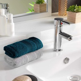 Tmavomodrý froté bavlnený uterák 30x50 cm Tendresse – douceur d'intérieur