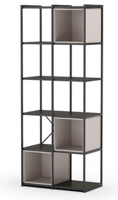 Čierno-krémová knižnica 71x179 cm Anya – Marckeric