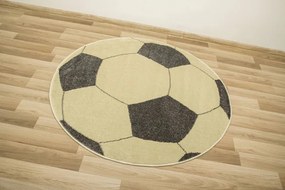 Koberec Lima G758A Football, žltý / grafitový kruh