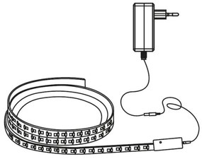 LED RGB Stmievateľný pásik LED/24W/230V 5m 3000-6000K Wi-Fi Tuya