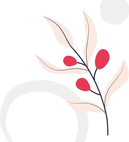 Sklenený obraz - Ružová florálna abstrakcia N⁰3 (70x50 cm)
