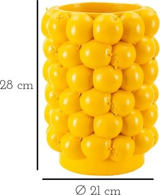 Váza Citróny 28 cm žltá