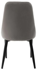 Jedálenská stolička LOUIS QUILTER zamatová sivá 849010
