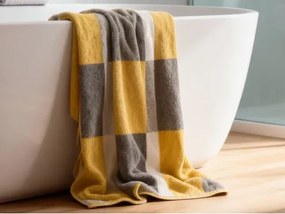 Osuška Pantone Karo 70x140 cm, žltá%