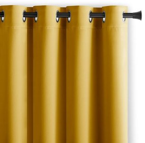 AmeliaHome Záves Blackout EYELETS horčicová, 140 x 245 cm