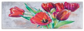 Gario Obraz na plátne Kytica červených tulipánov Rozmery: 90 x 30 cm
