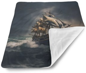 Sablio Deka pre bábätko Plachetnica v rozbúrených vodách - 90x120 cm