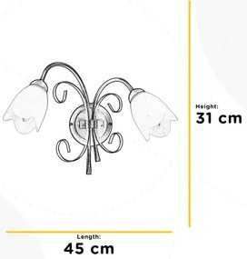 ONLI - Nástenné svietidlo ODINO 2xE14/6W/230V