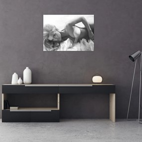 Sklenený obraz - Čiernobiele boudoir (70x50 cm)
