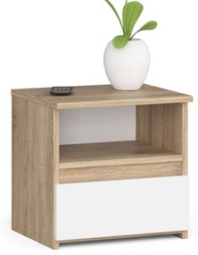 Nočný stolík CL1 40 cm dub sonoma/biely