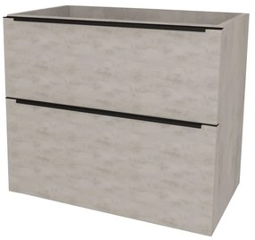 Mereo, Mereo Mailo, kúpeľňová skrinka 81 cm, čierne madlo, Multidecor, Chromix strieborný, MER-CN591SBACST